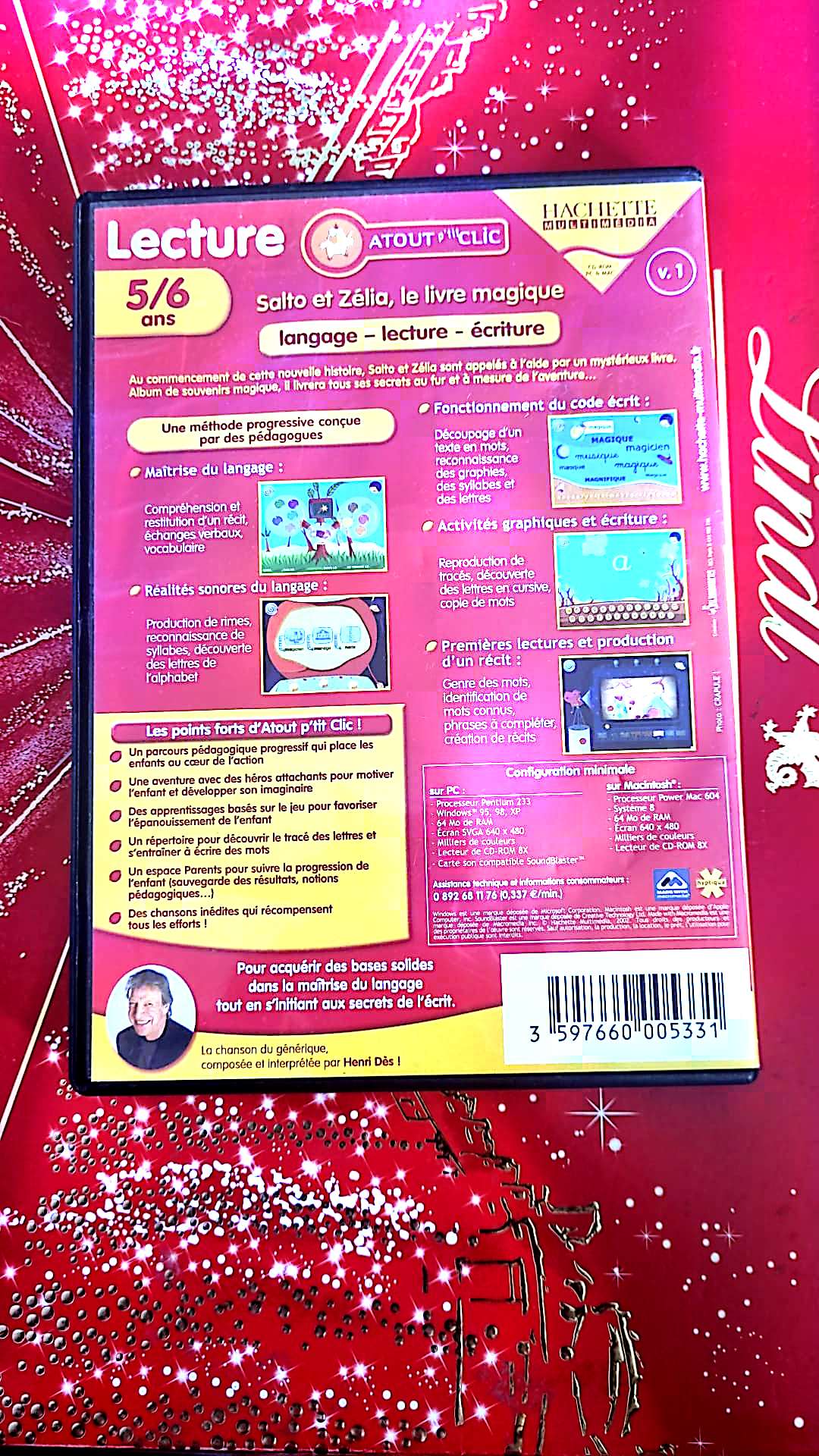 hachette multimedia lecture 5/6ans salto et zelia le livre magique atout ptit clic