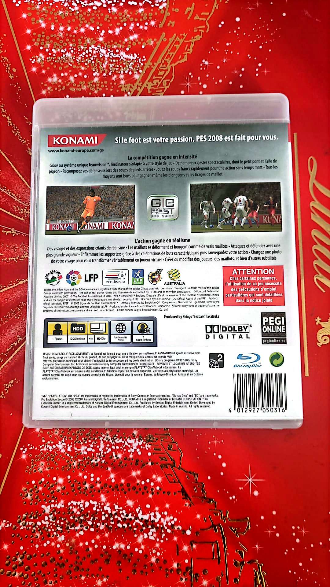 Jeu vidéo PS3 : PS 2008 pro évolution soccer ps3