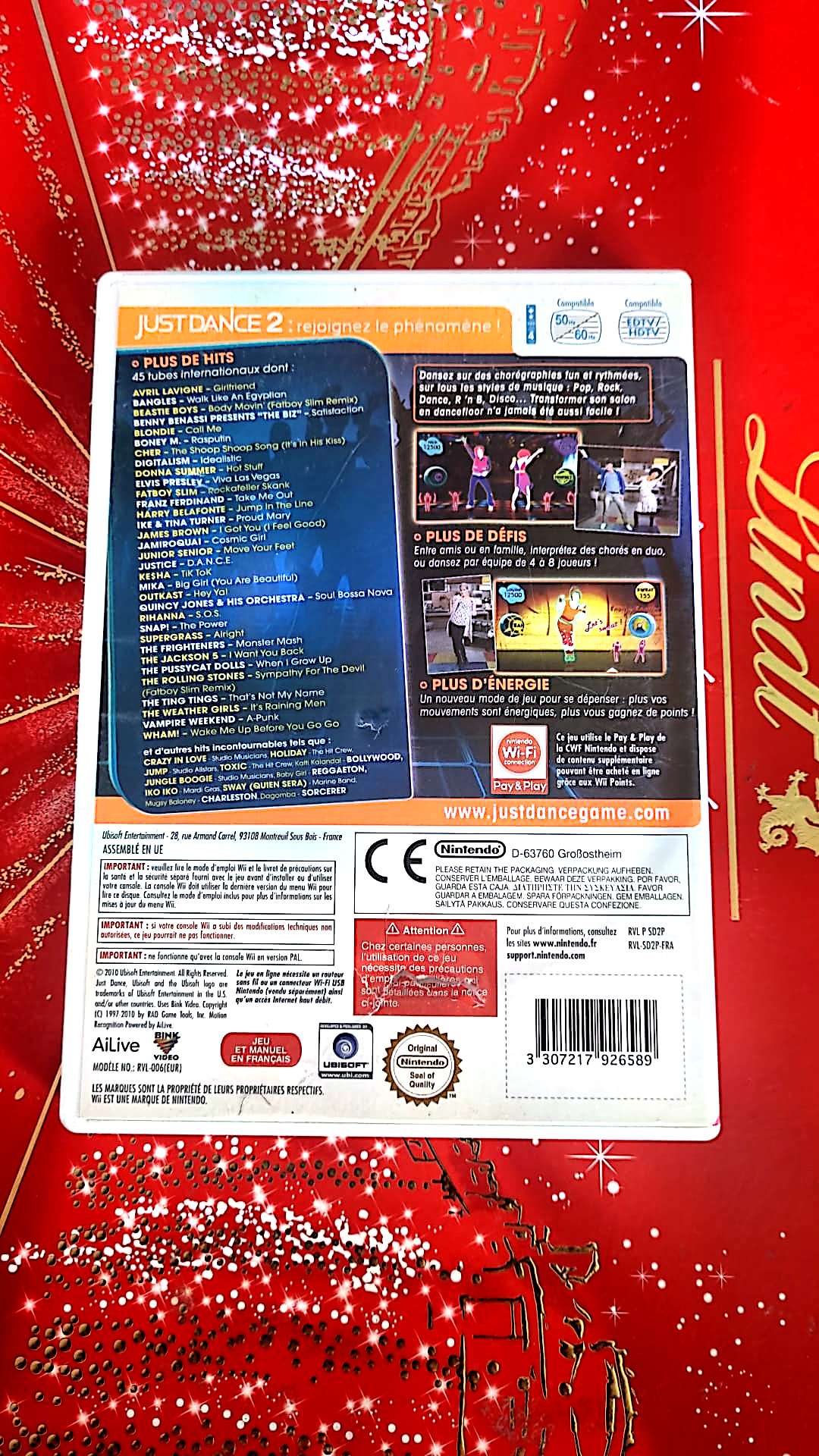 Jeu vidéo Wii : just dance 2