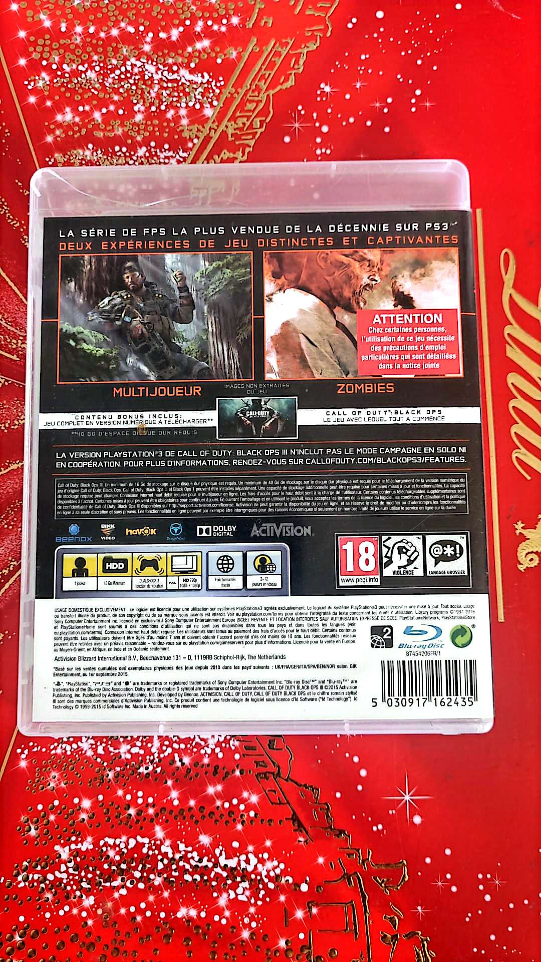 Jeu vidéo PS3 : call of duty black ops iii ps3