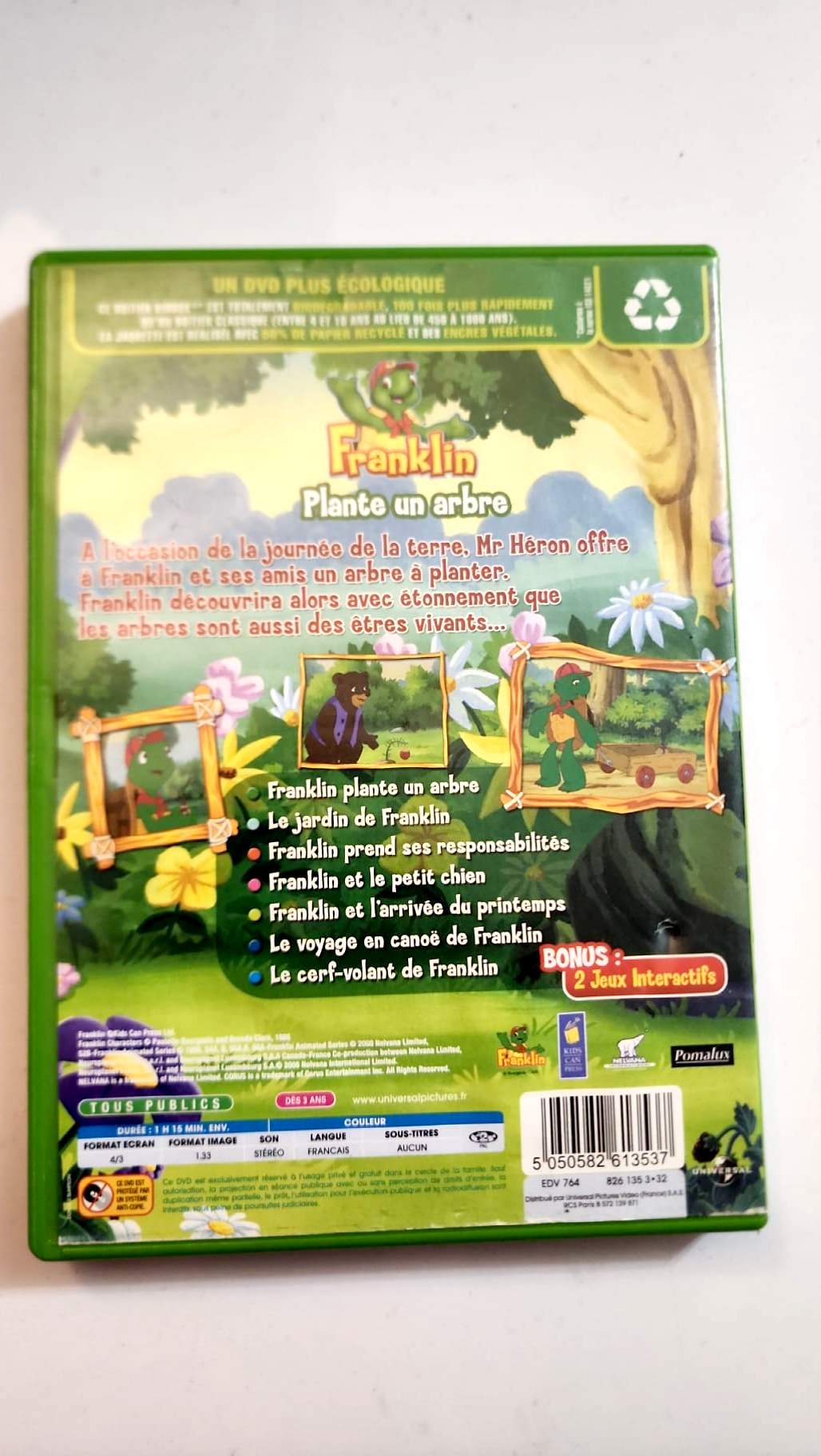 Franklin - Plante un Arbre - DVD La Série TV (Universal / Nelvana / Pomalux)