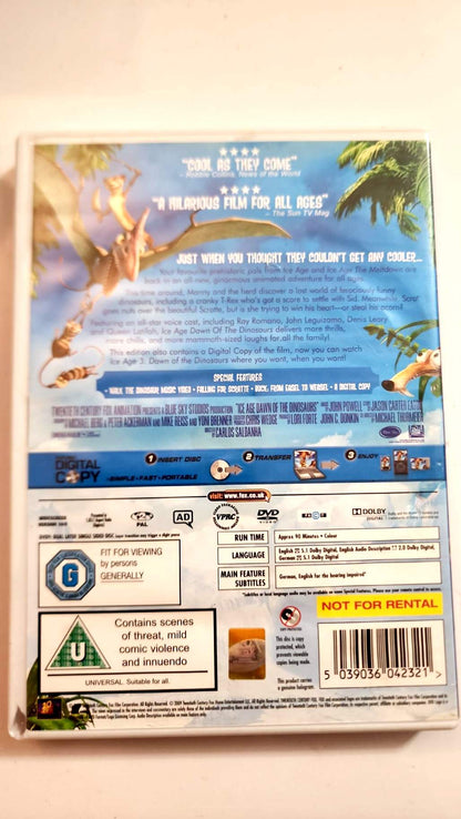 DVD Ice Age 3 Dawn of the Dinosaurs – Anglais / Allemand – Édition UK – Animation familiale