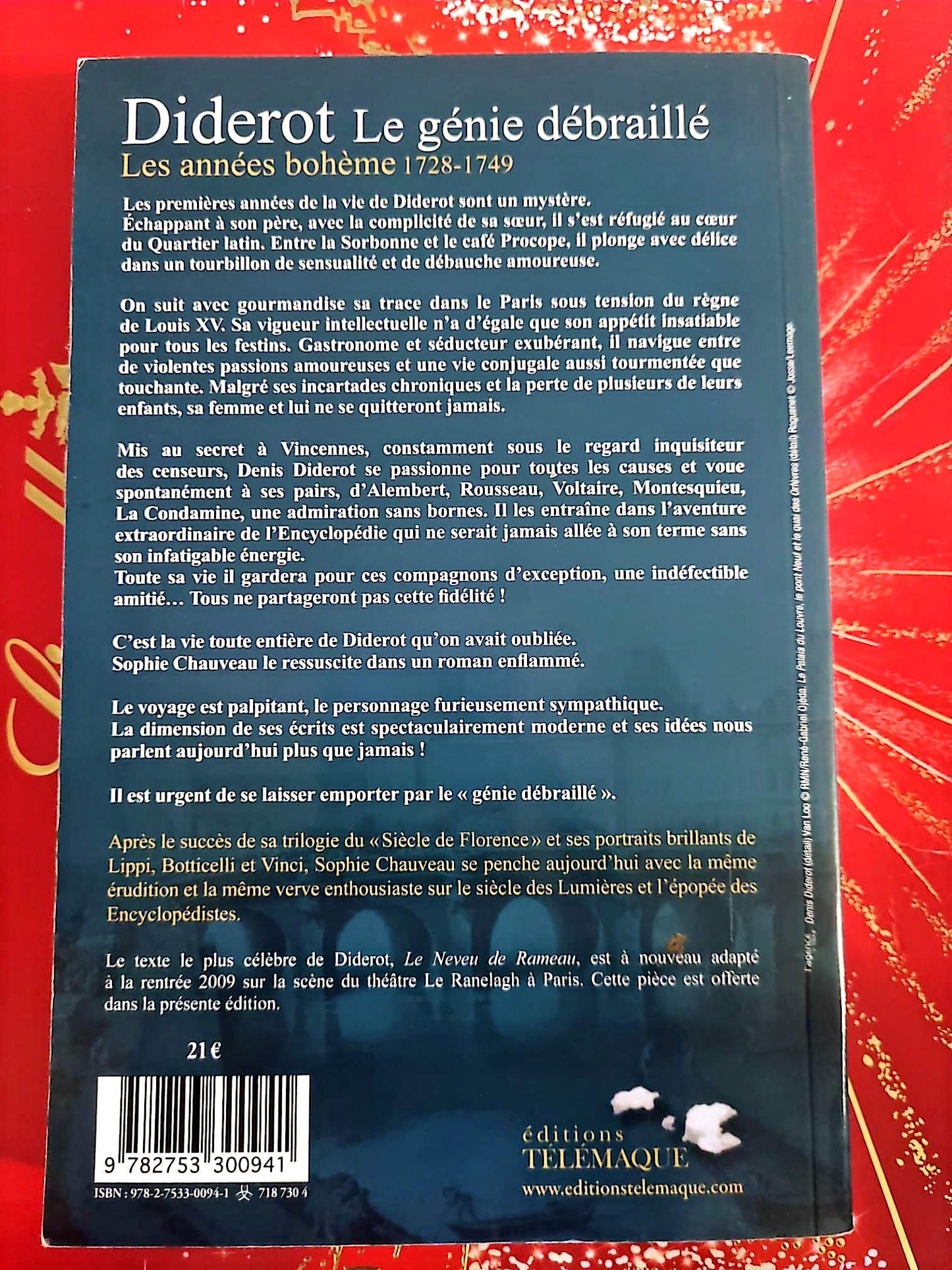 Diderot – Le génie débraillé – Les années bohème – Sophie Chauveau – Roman historique