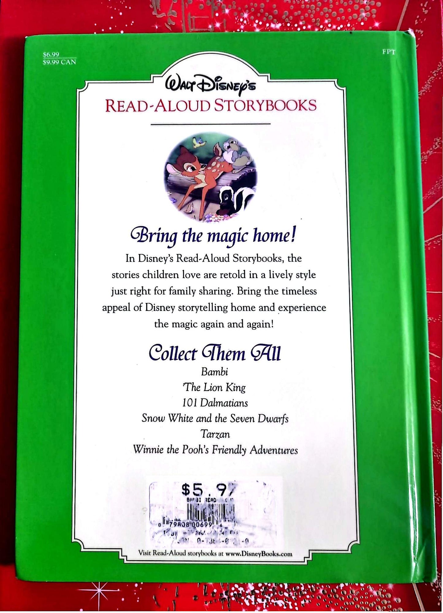 Bambi – Walt Disney – Read-Aloud Storybook – Album jeunesse illustré – Livre relié
