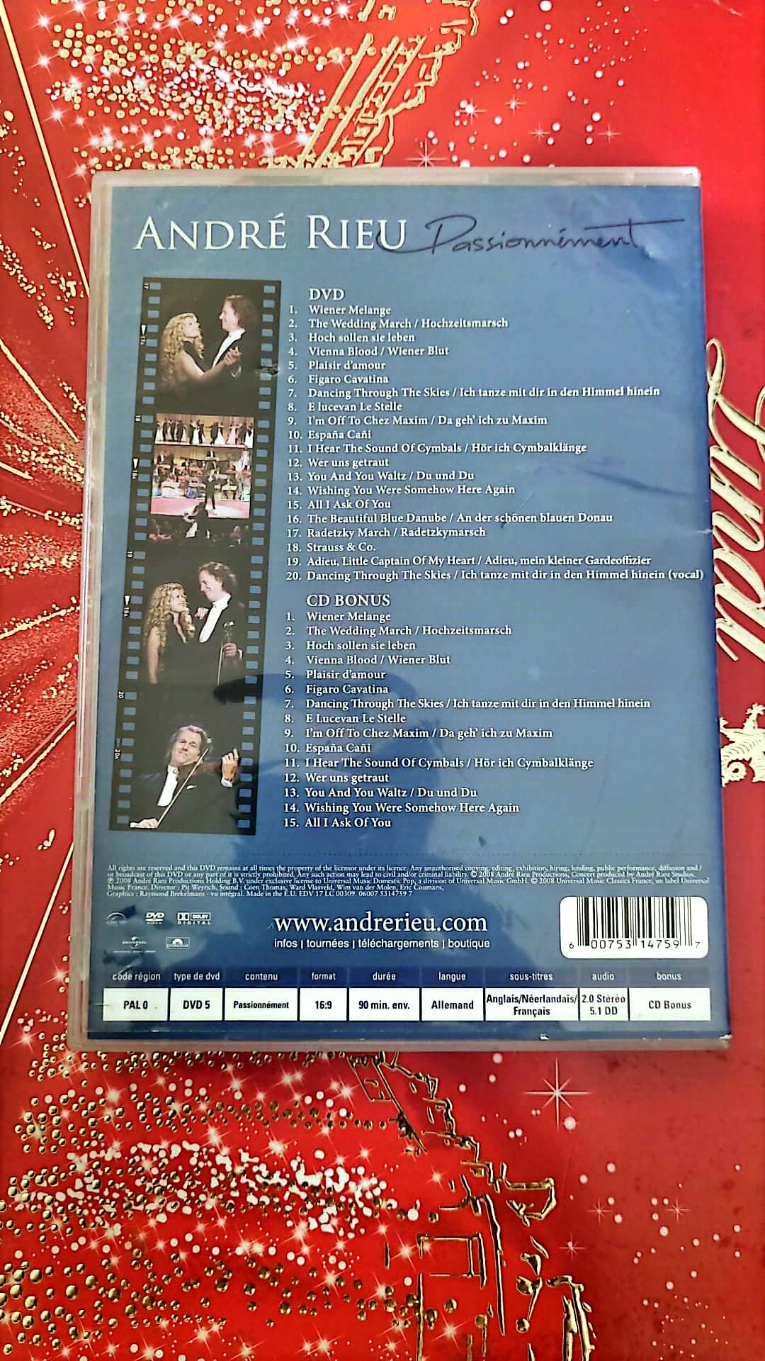 DVD André rieu passionnément