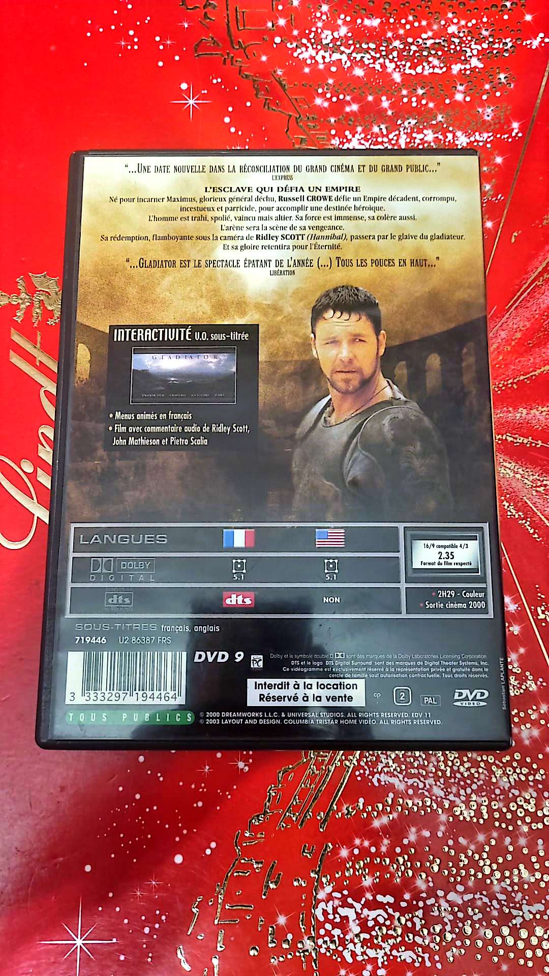 DVD : gladiator version française