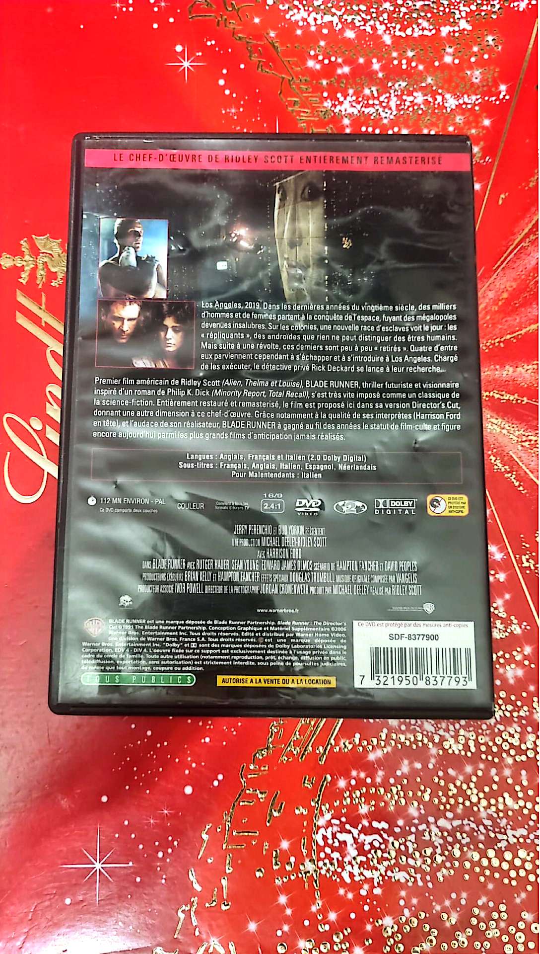DVD : HARRISON FORD est BLADE RUNNER Director's cut