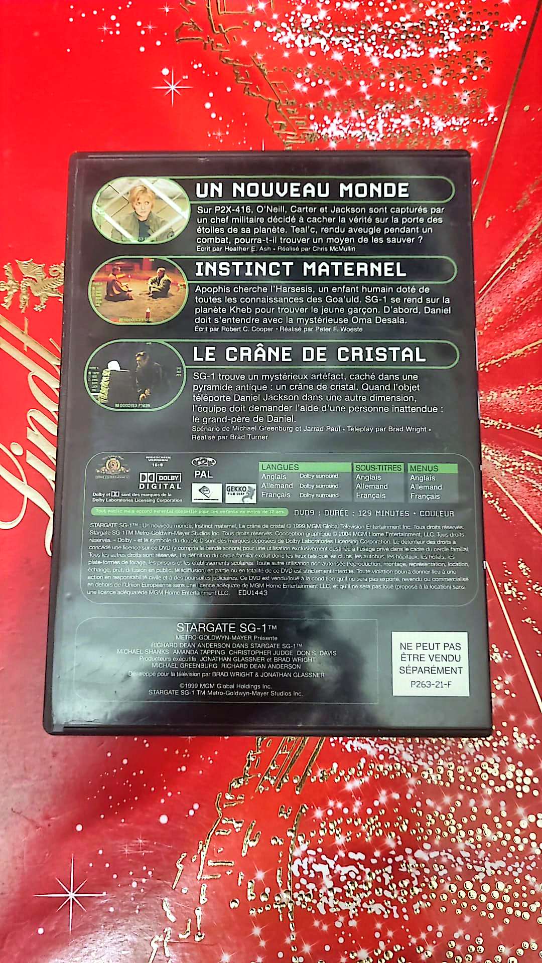 DVD : stargate sg-1 un nouveau monde instinct maternel le crâne de Cristal