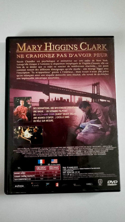 Tu m’appartiens – DVD Mary Higgins Clark Collection n° 3