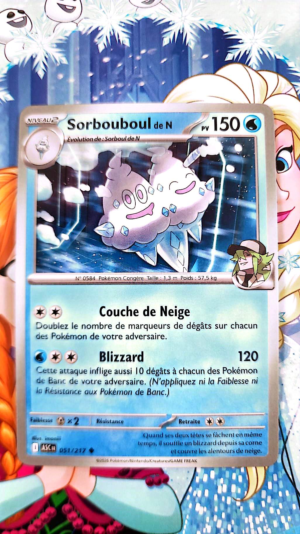 Carte Pokémon Sorbouboul 150 PV – Carte TCG Française – Type Glace – Évolution