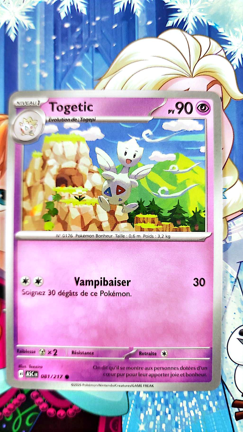 Carte Pokémon Togetic 081/217 – Carte Psy TCG Française – Évolution Togepi – Collection & Jeu
