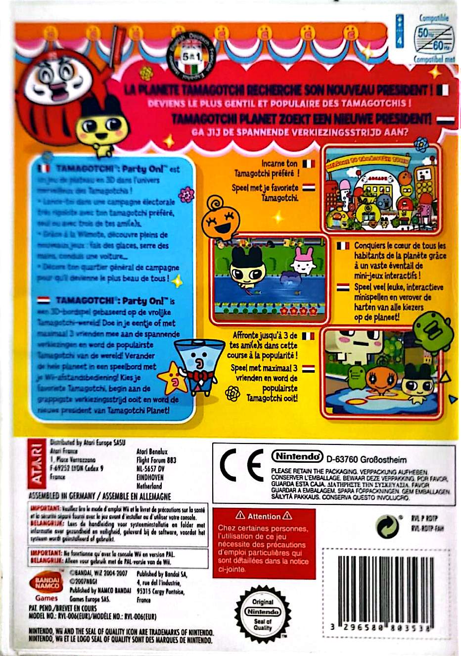 Tamagotchi Party On Jeu Nintendo Wii PAL – Jeu de Fête Familial Multijoueur Bandai Namco