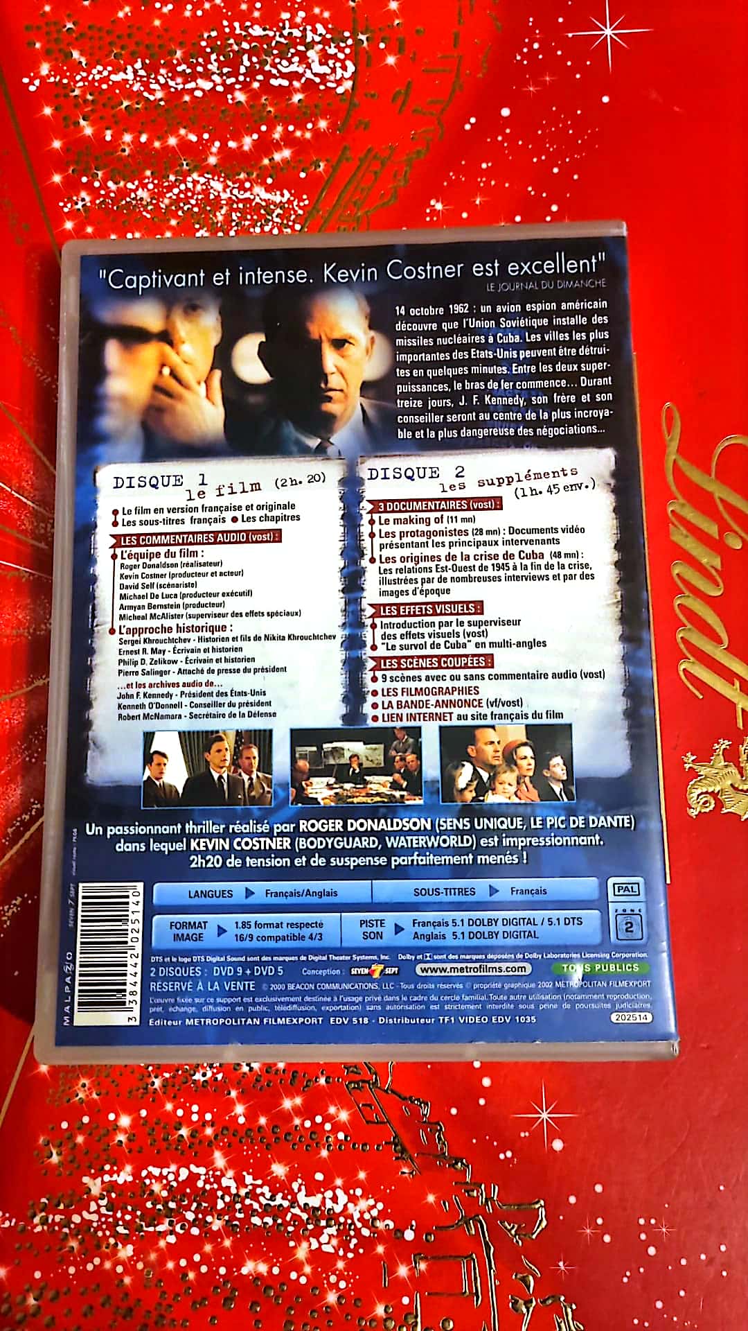 DVD kevin costner treize jours