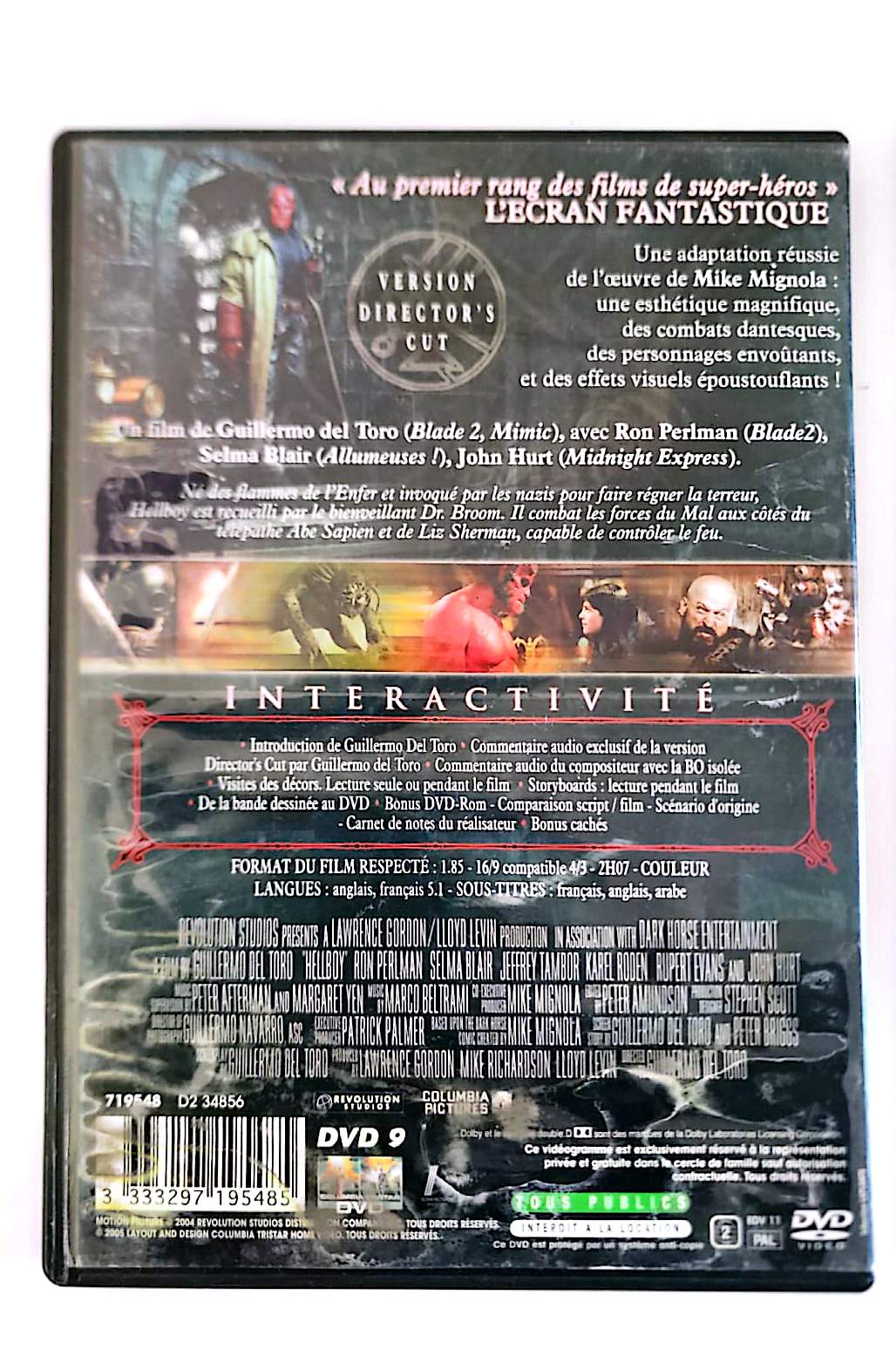 Hellboy Director's Cut DVD – Ron Perlman – Guillermo del Toro – Fantastique Action – Zone 2