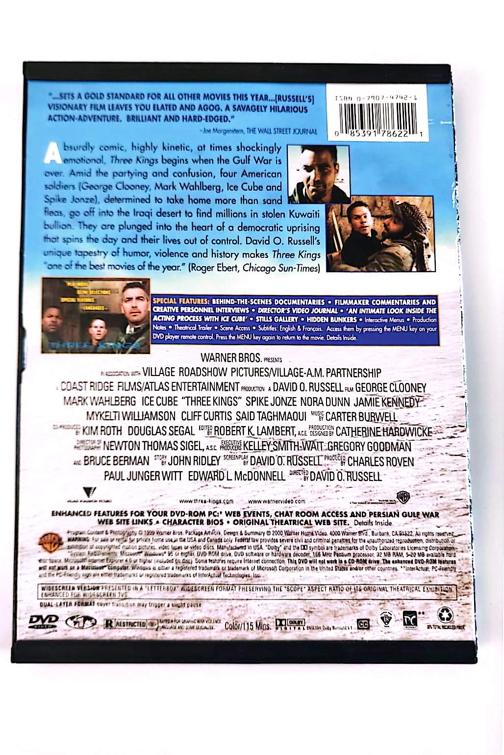Three Kings DVD – George Clooney, Mark Wahlberg, Ice Cube – Action Guerre – David O. Russell – VO
