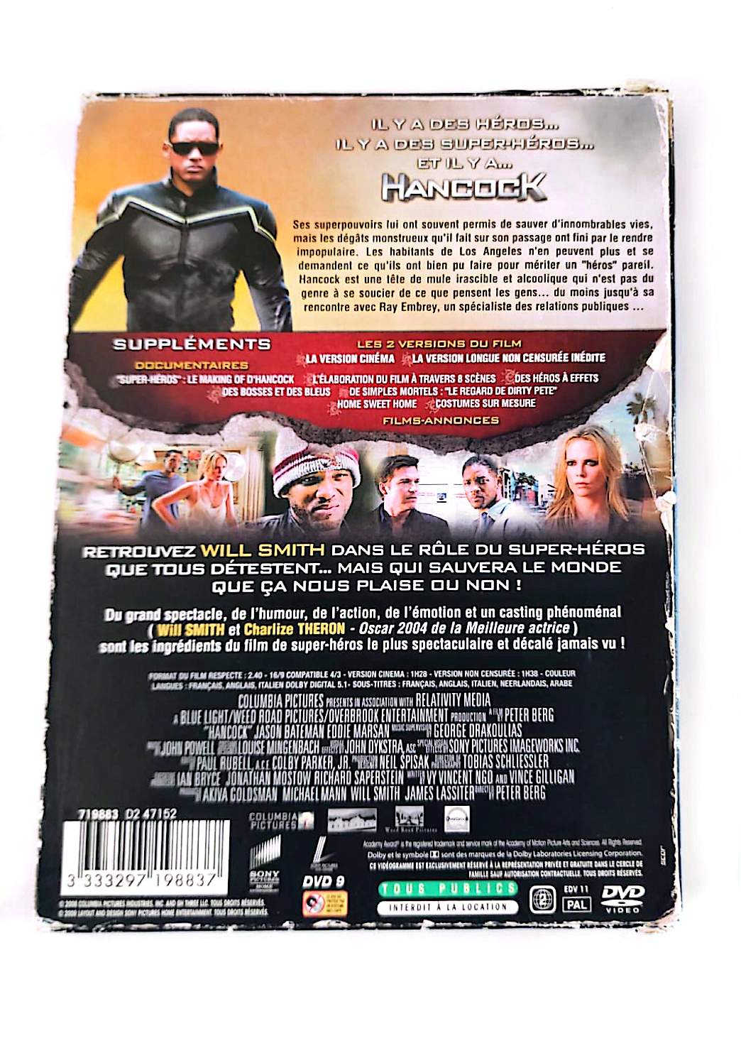 Hancock Édition Double DVD Collector Version Longue Non Censurée – Will Smith, Charlize Theron – DVD Zone 2 PAL