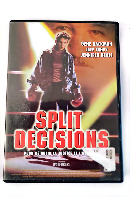 Split Decisions DVD – Gene Hackman, Jeff Fahey, Jennifer Beals – Drame Boxe | Zone 2 PAL Français