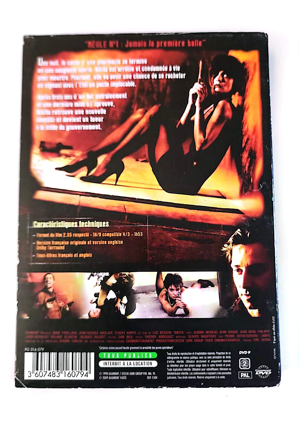 Nikita DVD – Anne Parillaud, Jean Reno – Luc Besson | Thriller Action Français Zone 2 PAL