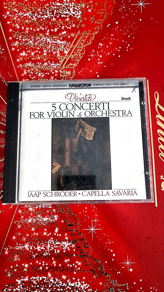 CD musique classique – Antonio Vivaldi : 5 Concertos pour violon et orchestre (Jaap Schroder, Capella Savaria