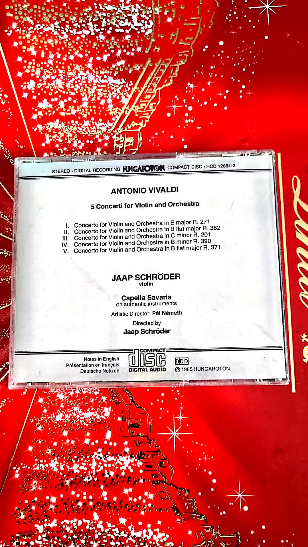 CD musique classique – Antonio Vivaldi : 5 Concertos pour violon et orchestre (Jaap Schroder, Capella Savaria