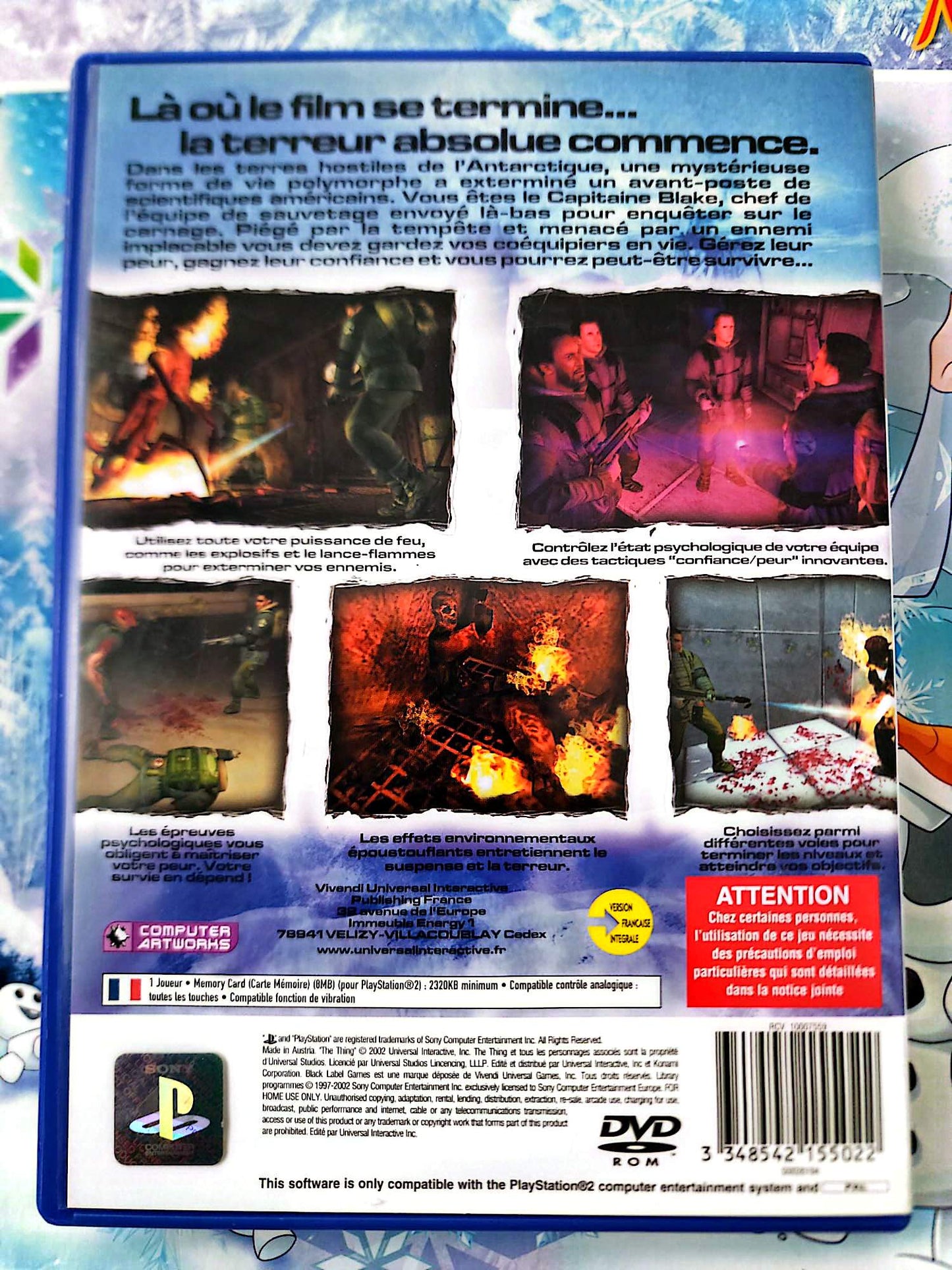 The Thing Jeu PS2 PAL Français Complet Jeu d’Horreur Survival Action Konami PlayStation 2