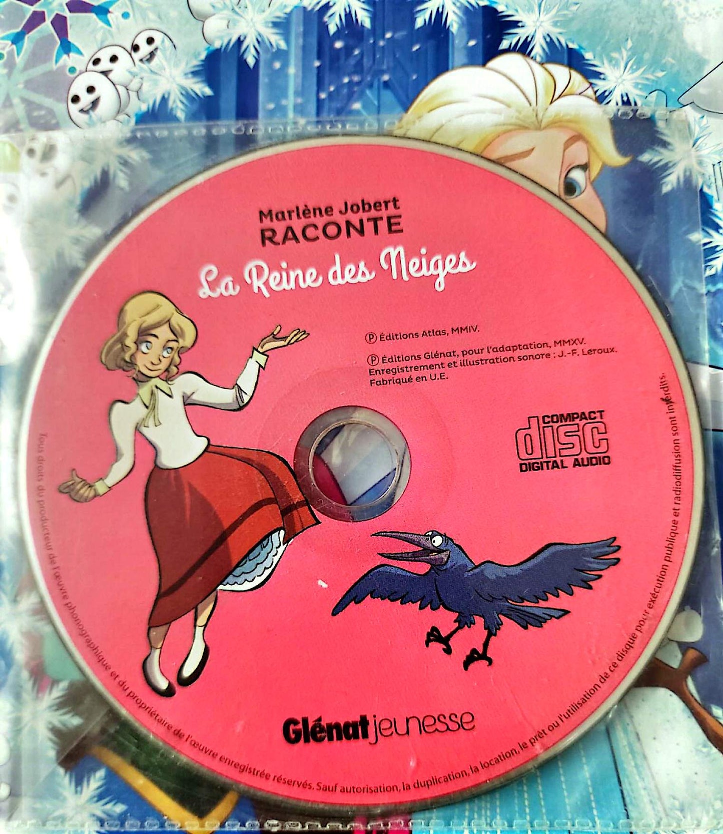 Marlène Jobert Raconte La Reine des Neiges CD uniquement sans Boîtier Audio Conte Enfant Français Glénat Jeunesse