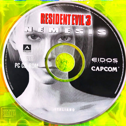 Resident Evil 3 Nemesis Juego PC CD-ROM Solo CD Sin Caja Versión Italiana Capcom