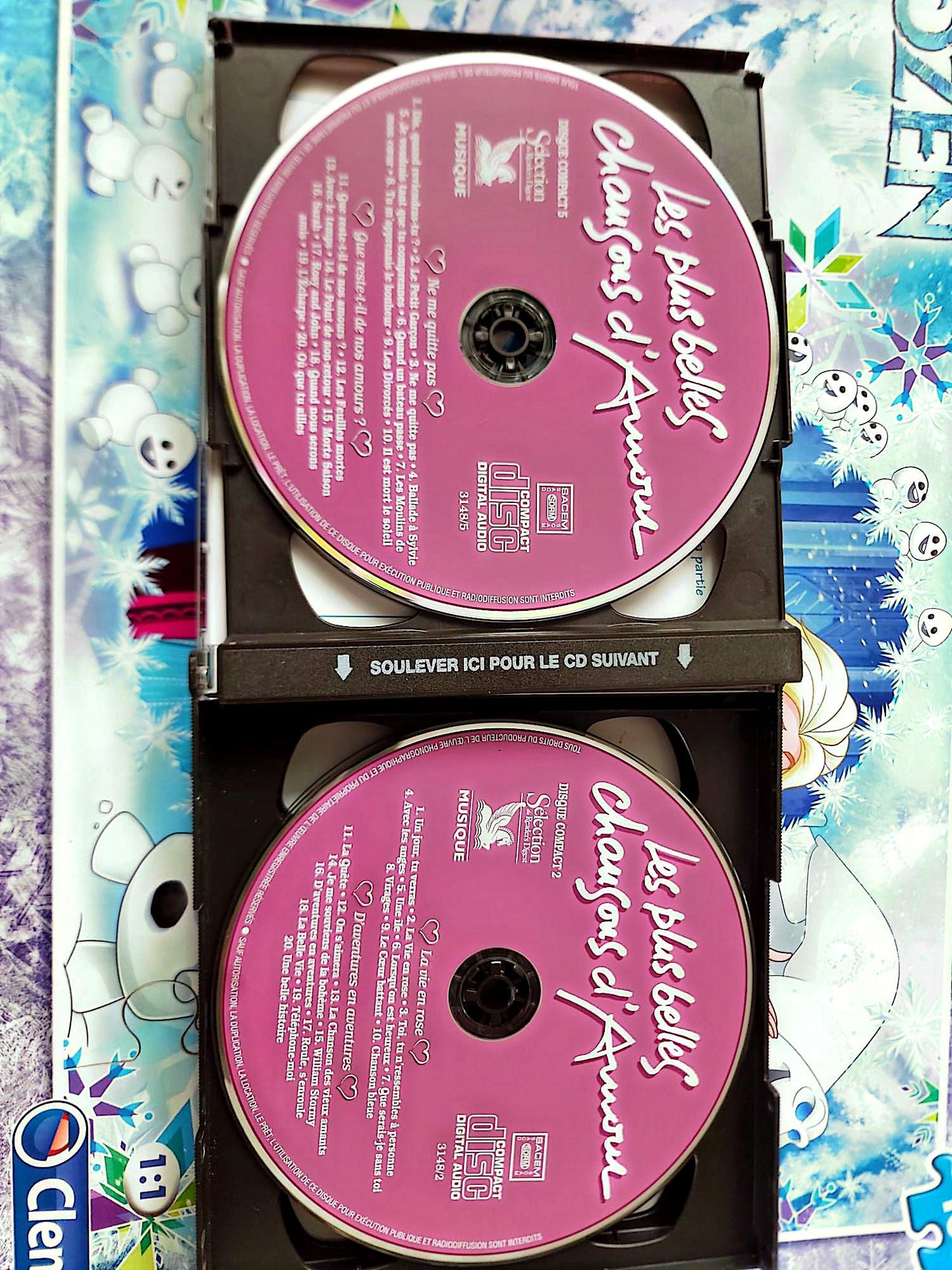 Les Plus Belles Chansons d’Amour Coffret 5 CD Compilation Romance Français 1 CD Manquant