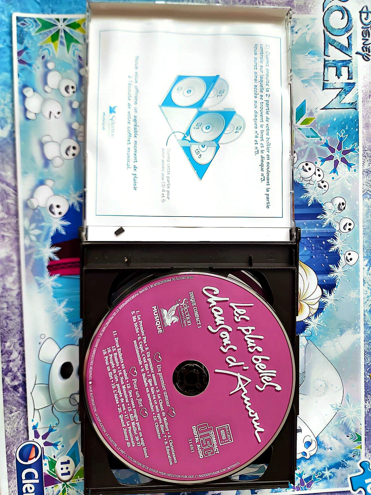 Les Plus Belles Chansons d’Amour Coffret 5 CD Compilation Romance Français 1 CD Manquant
