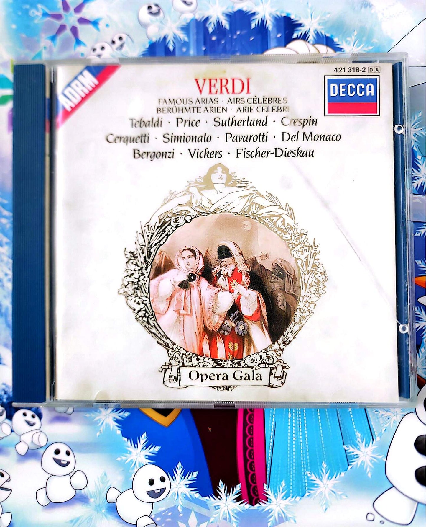 Verdi Famous Arias Opera Gala CD Audio Classique Opéra DECCA Pavarotti Sutherland