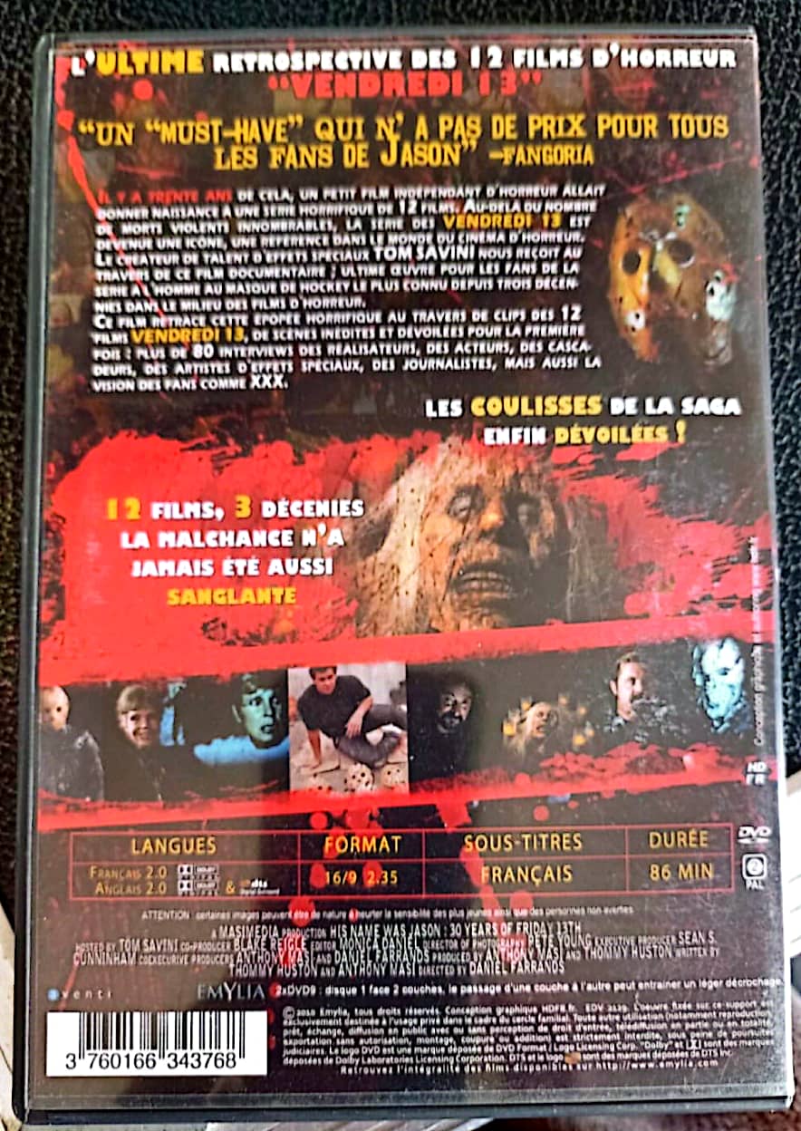DVD his name was jason Les 30 ans de vendredi 13