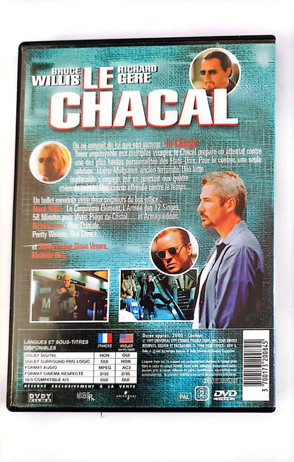 Le Chacal DVD – Bruce Willis, Richard Gere – Thriller Action Policier Universal | Zone 2 PAL Français Anglais