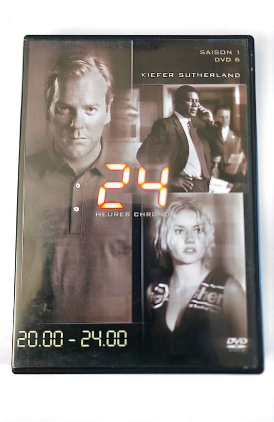 24 Heures Chrono Saison 1 DVD 6 (20h00–24h00) – Kiefer Sutherland – Série TV Thriller | 20th Century Fox Zone 2 PAL