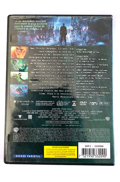 Matrix Revolutions Édition Double DVD – Keanu Reeves – Trilogie Wachowski SF Action | Warner Bros Zone 2 PAL