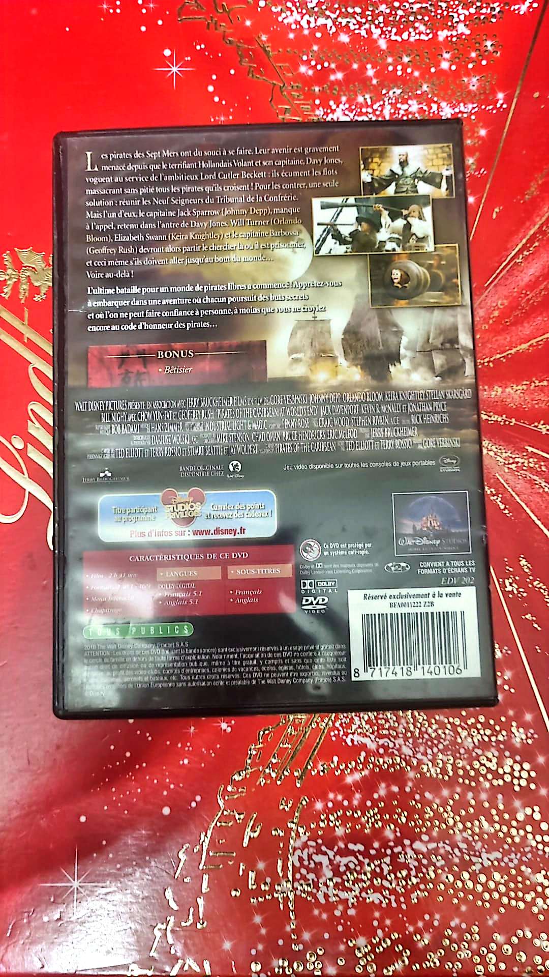 DVD : pirate des caraibes jusqu'au bout du monde en