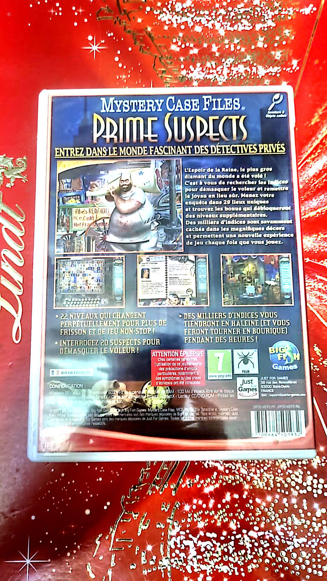 Jeu vidéo PC : pc mystery case files prime suspects la detective c'est vous