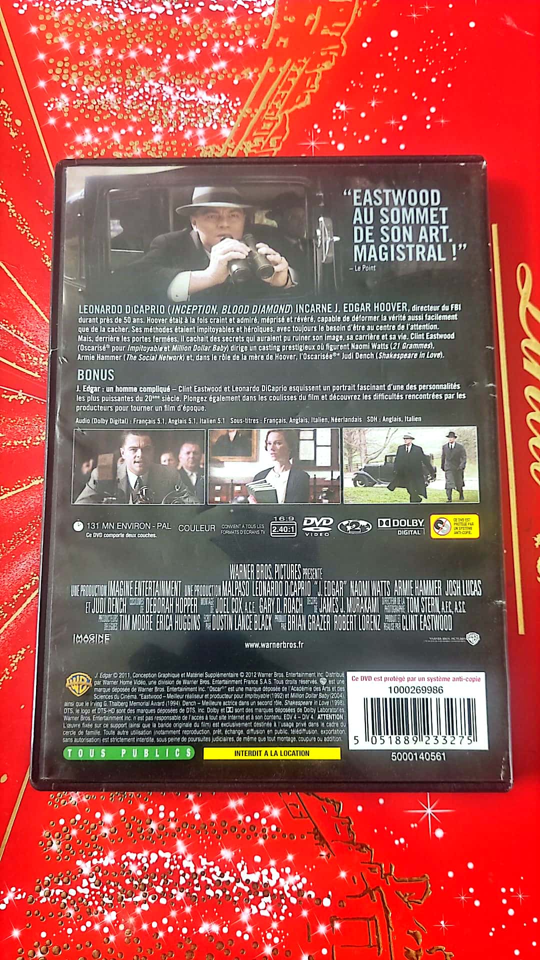 DVD Leonardo Dicaprio j. Edgar