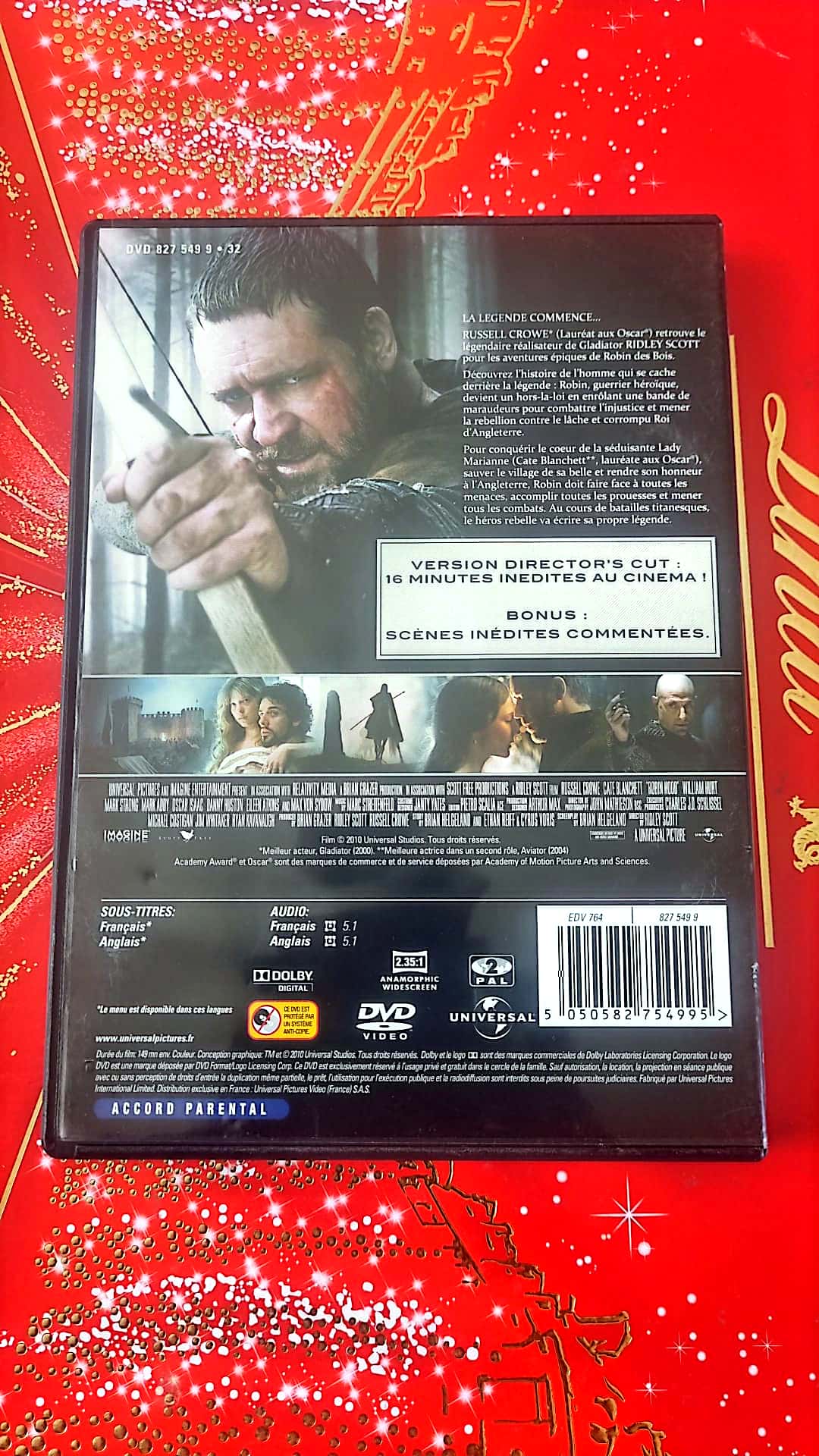 DVD Russell Crowe cate Blanchett Robin des bois