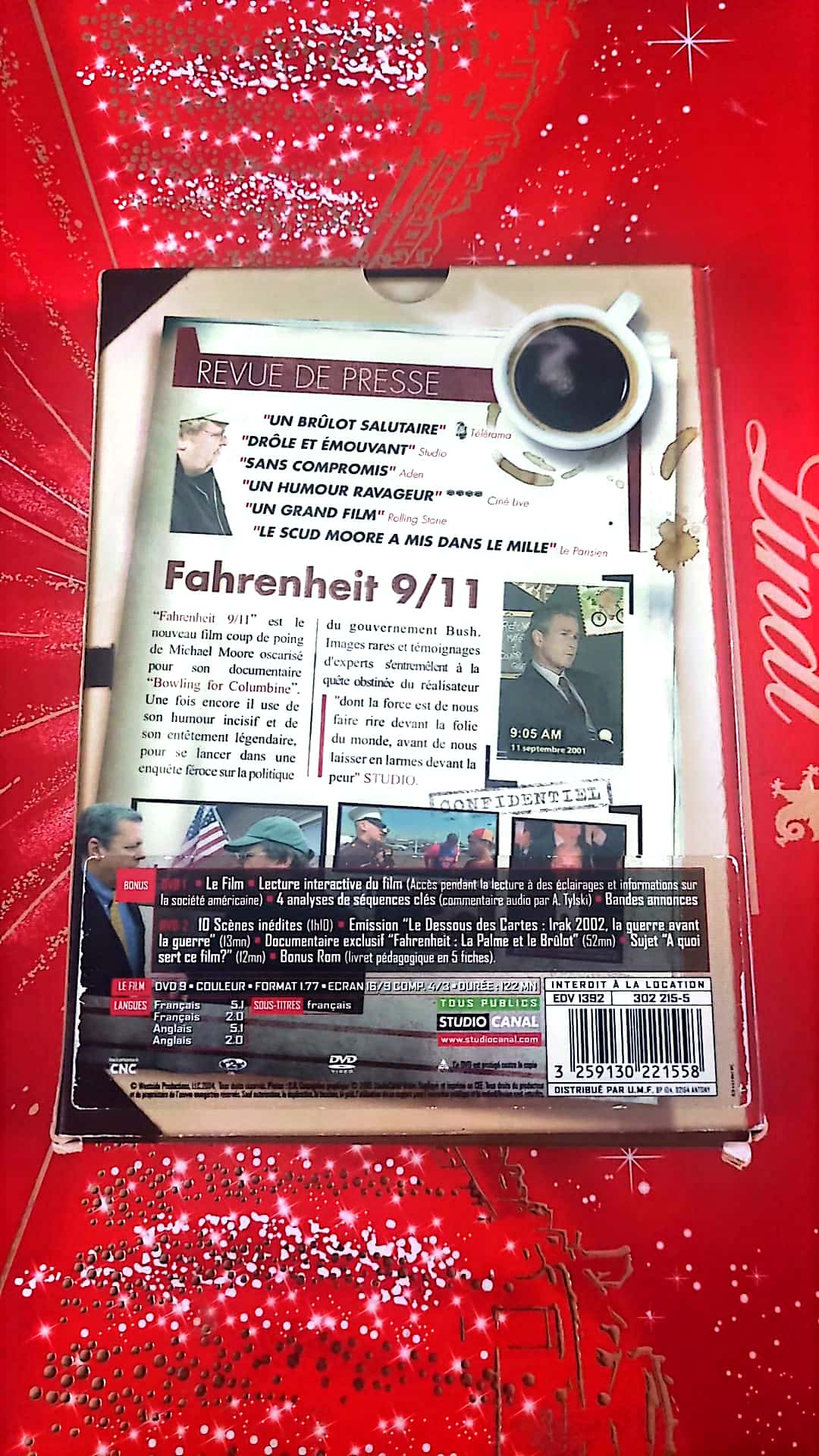 DVD Fahrenheit 9 /11 confidentiel en bon éttat