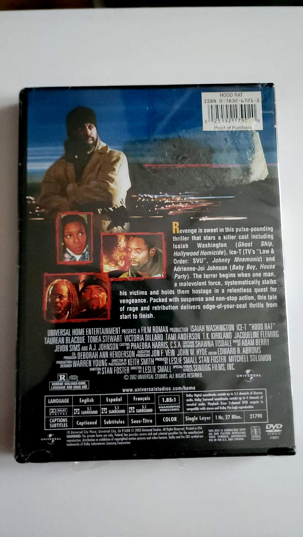 Hood Rat – DVD Universal – Isaiah Washington et Ice-T