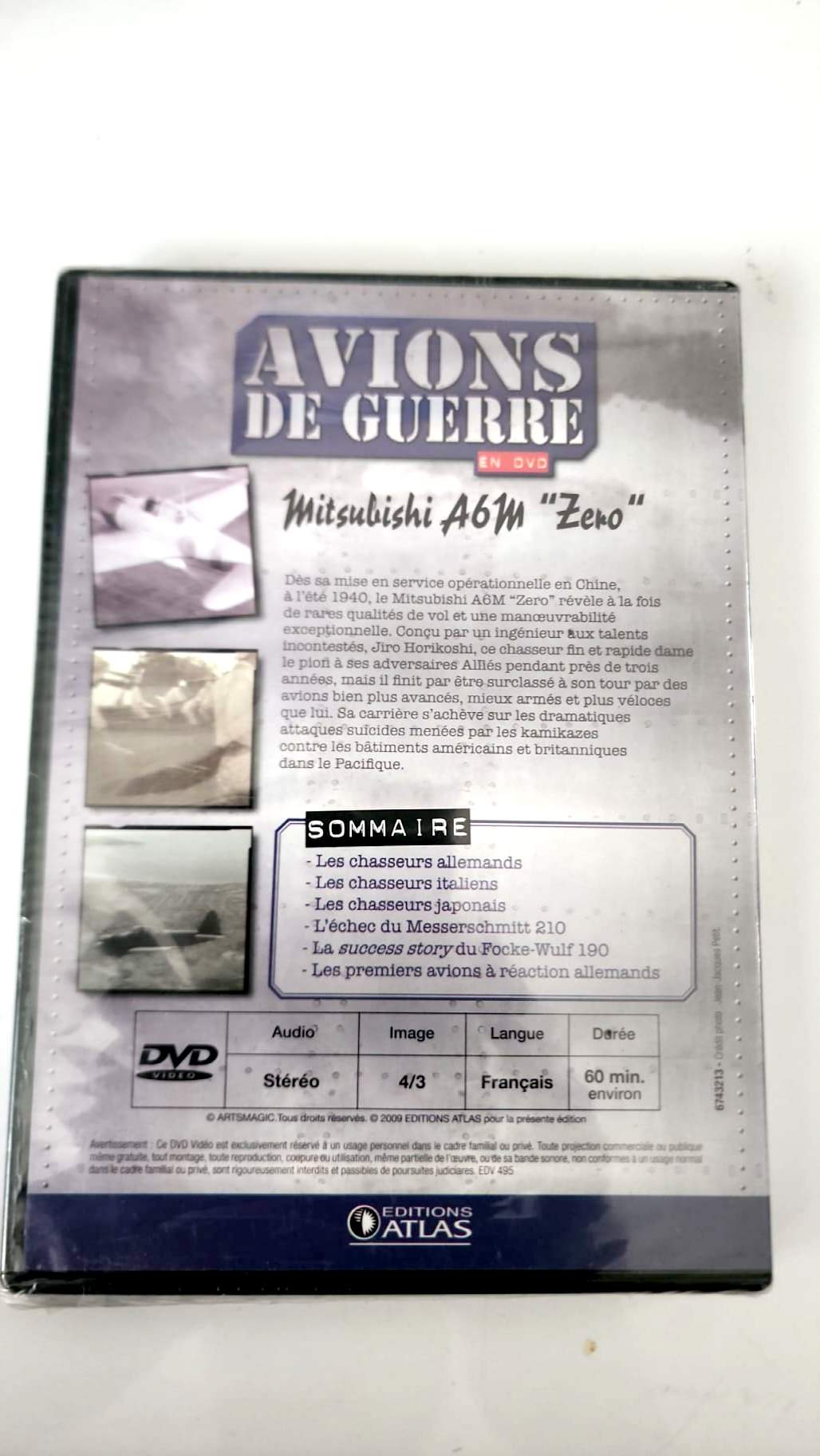 Avions de guerre n° 13 – Mitsubishi A6M Zero – DVD Éditions Atlas