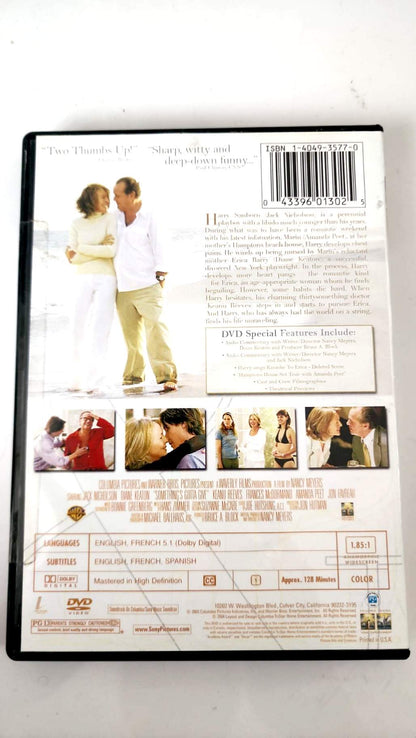 Something’s Gotta Give – DVD import zone 1 – Jack Nicholson et Diane Keaton