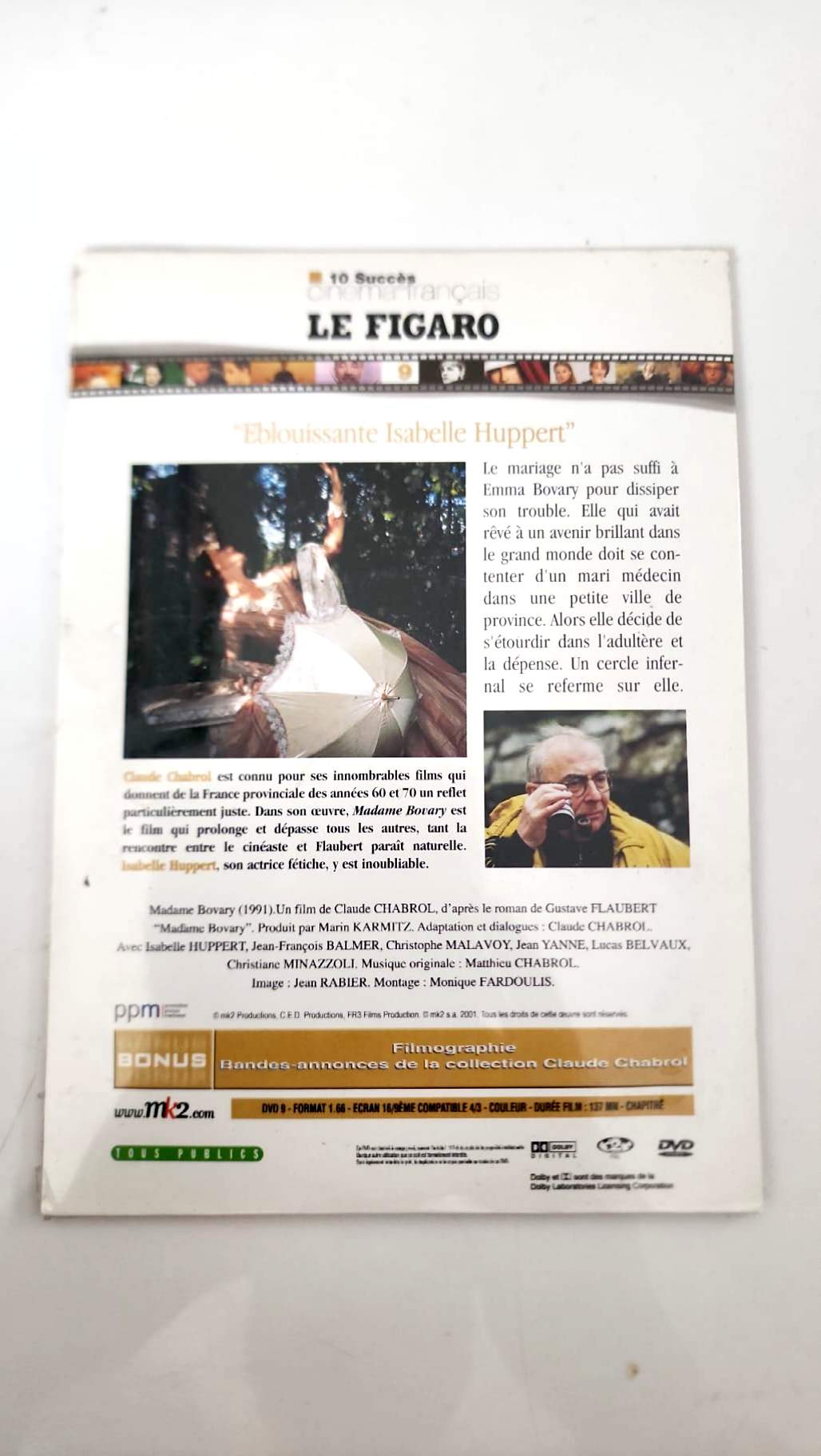 Madame Bovary – DVD Le Figaro n.º 9 – Claude Chabrol – Isabelle Huppert