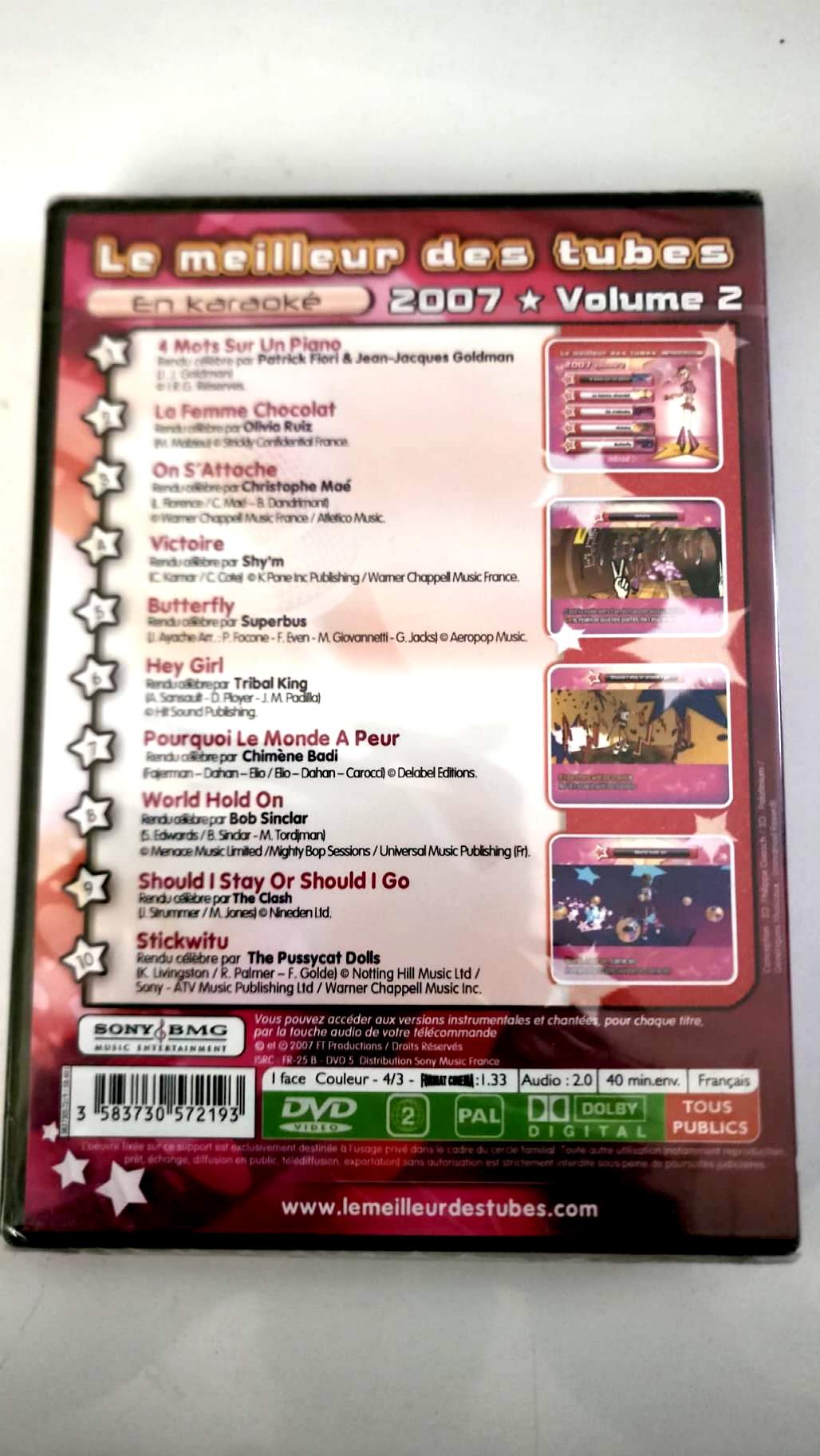 Le meilleur des tubes 2007 – Volume 2 – DVD karaoké