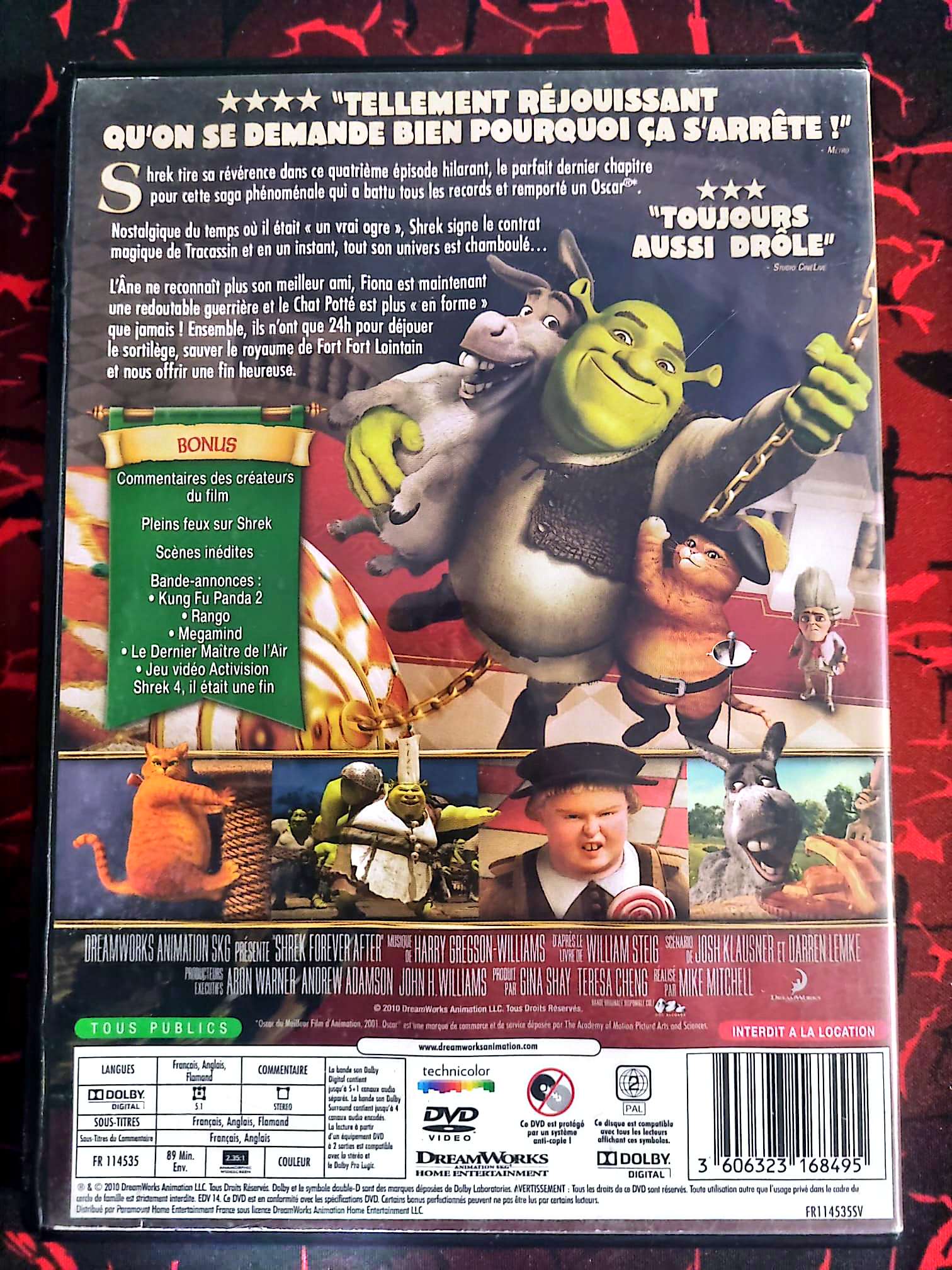 DVD Shrek 4 Il était une fin – Le Dernier Chapitre – DreamWorks – Audio FR/EN dvd