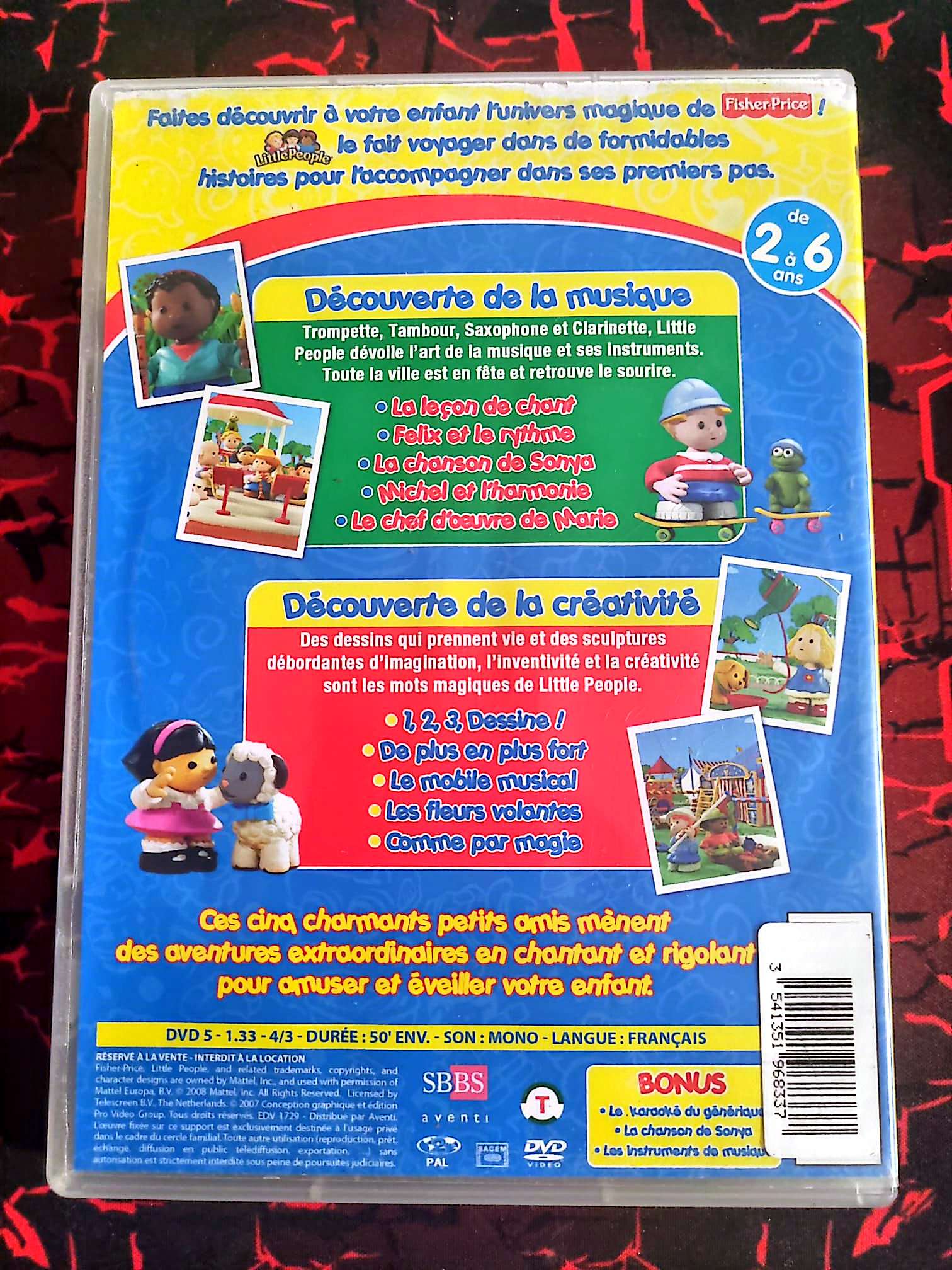 DVD Little People – Découverte de la Musique & Créativité – Fisher-Price – VF – 2 à 6 ans dvd