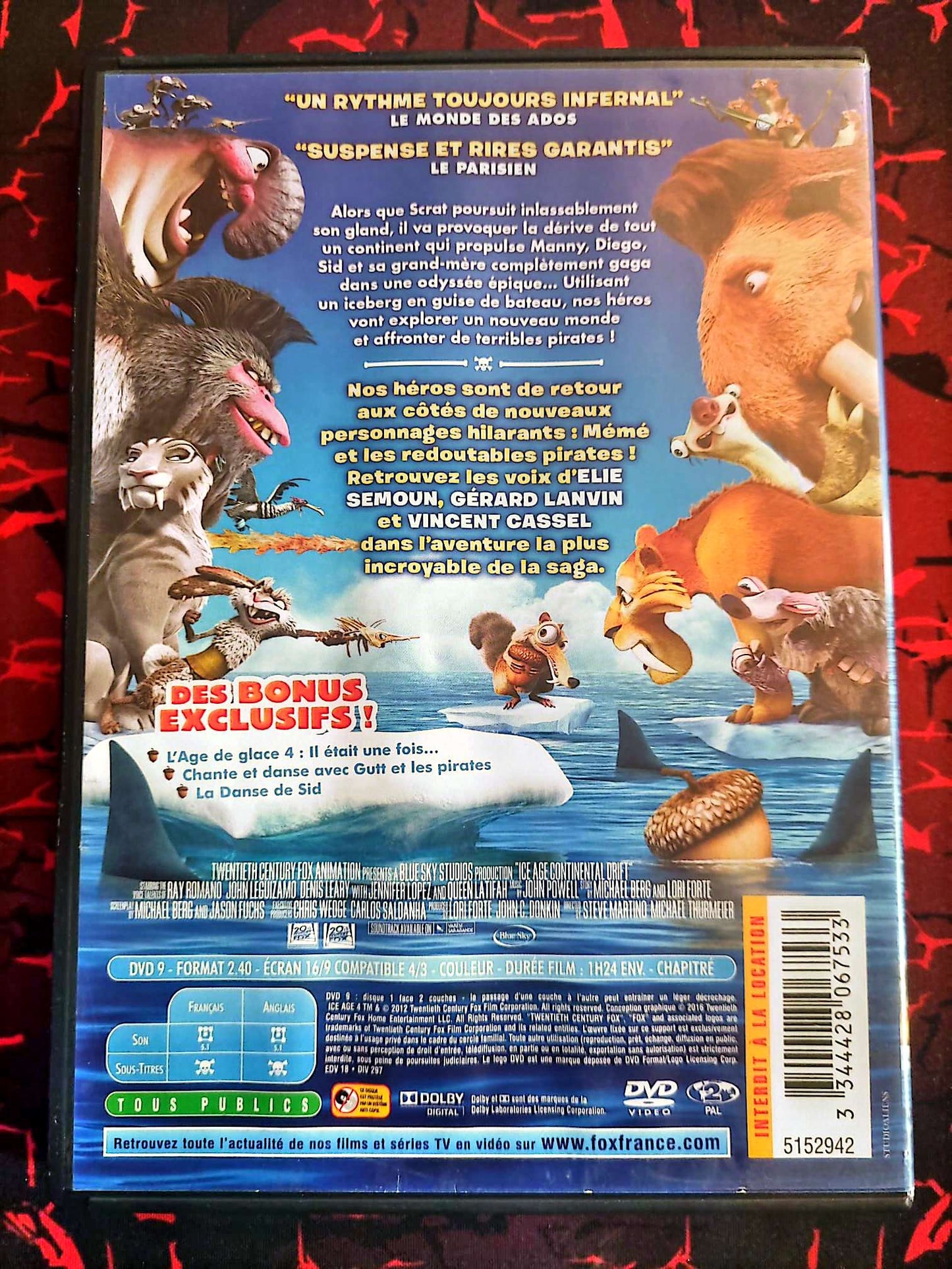 DVD L’Âge de Glace 4 La Dérive des Continents – Animation Famille – Audio Français/Anglais – Edition PAL dvd