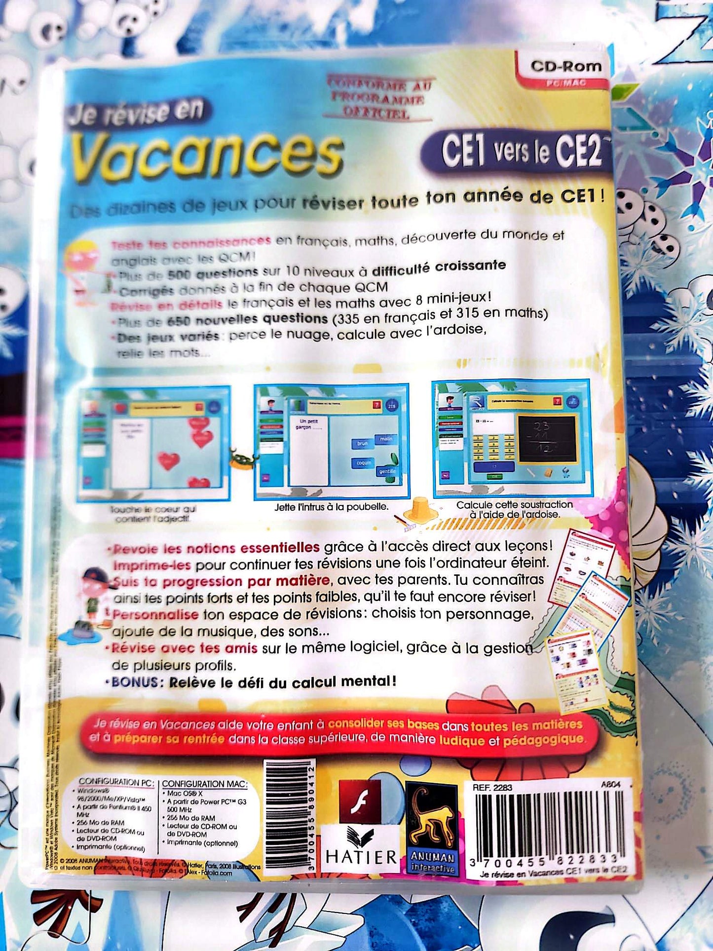 Je Révise en Vacances CE1 vers CE2 – CD-ROM PC MAC Éducatif | Hatier | Jeux et Révisions Scolaires Enfant