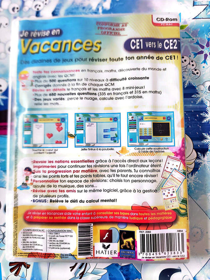 Je Révise en Vacances CE1 vers CE2 – CD-ROM PC MAC Éducatif | Hatier | Jeux et Révisions Scolaires Enfant