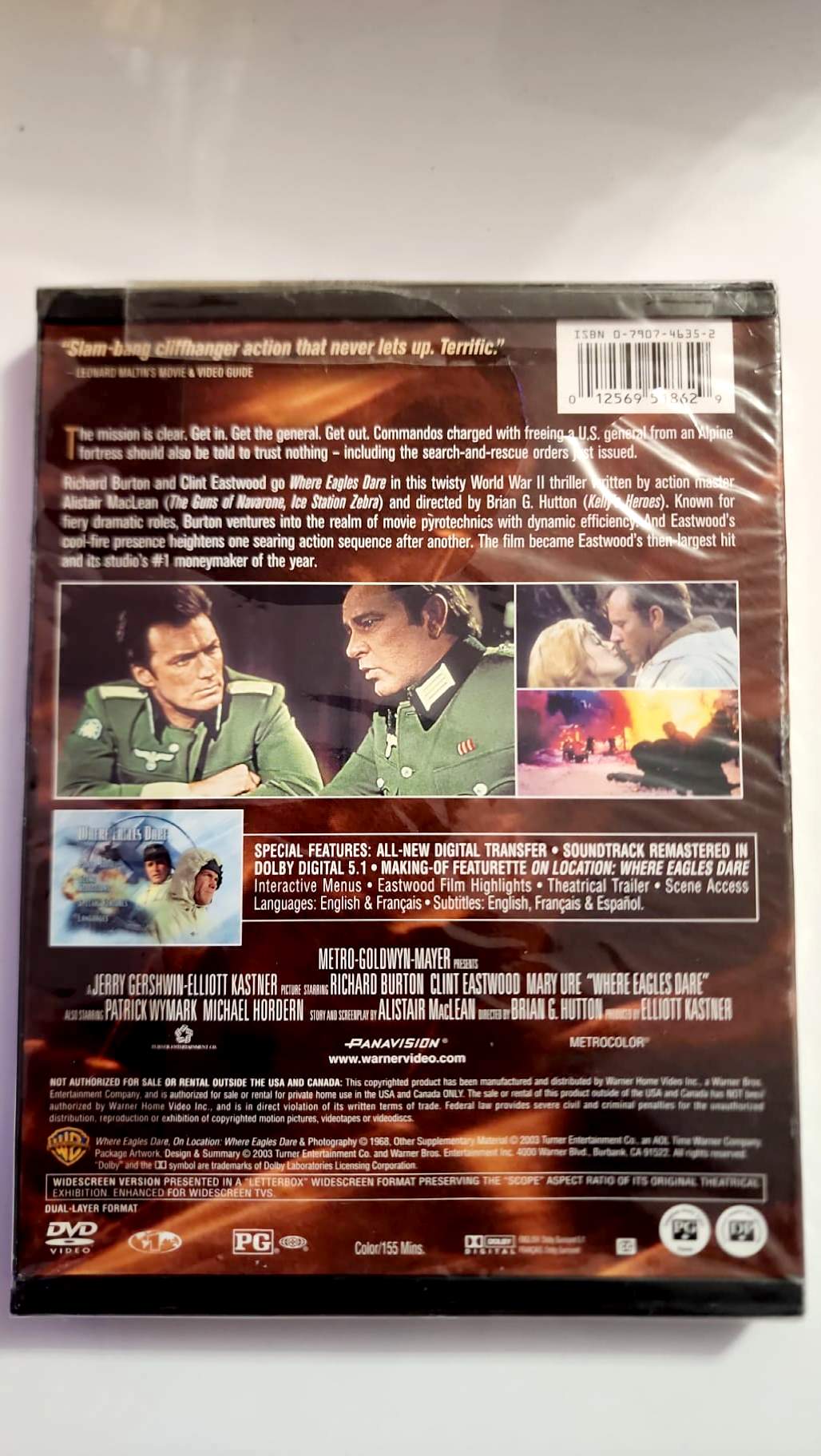 Where Eagles Dare – Quand les aigles attaquent – DVD neuf – Clint Eastwood Collection